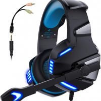 Micolindun - Auriculares de diadema para PS4, Xbox One, PC,