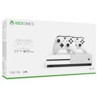 Paquete de dos controladores de Xbox One S (1 TB) Incluye 2 controladores inalámbricos, Game Pass por 1 mes y Prueba de Xbox Live Gold por 14 días