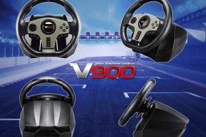 Volante V900 con pedales y levas de cambio para Playstation 4